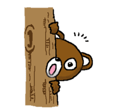 bear in forest (2) sticker #4581181