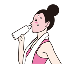 yoga woman sticker #4582660