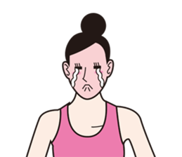 yoga woman sticker #4582671