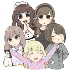 Reader model's LINE sticker