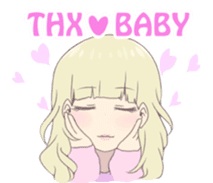 Reader model's LINE sticker sticker #4583473