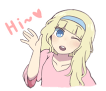 Reader model's LINE sticker sticker #4583476