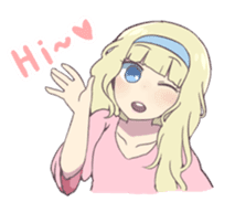 Reader model's LINE sticker sticker #4583476