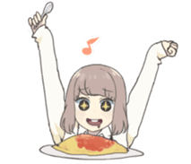 Reader model's LINE sticker sticker #4583481