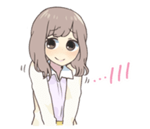 Reader model's LINE sticker sticker #4583484