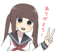 Reader model's LINE sticker sticker #4583491