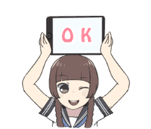 Reader model's LINE sticker sticker #4583492