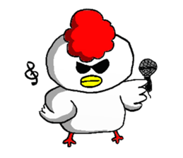 crazy chicken guy.2 sticker #4584892