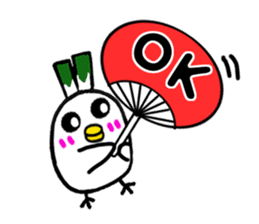 Negi Bird Tottori Japan fellow Negibouzu sticker #4585840