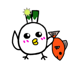 Negi Bird Tottori Japan fellow Negibouzu sticker #4585850