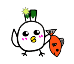 Negi Bird Tottori Japan fellow Negibouzu sticker #4585850