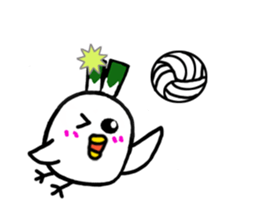 Negi Bird Tottori Japan fellow Negibouzu sticker #4585871