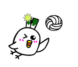 Negi Bird Tottori Japan fellow Negibouzu sticker #4585871