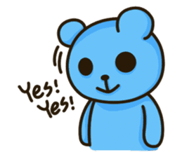 Lovely Blue Bear sticker #4586636