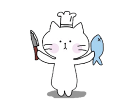 White cat Mimiko sticker #4586754