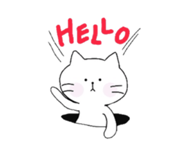 White cat Mimiko sticker #4586756
