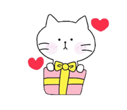 White cat Mimiko sticker #4586761