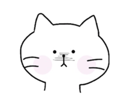 White cat Mimiko sticker #4586765