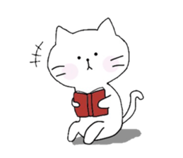 White cat Mimiko sticker #4586775