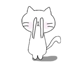 White cat Mimiko sticker #4586778