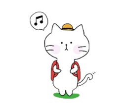 White cat Mimiko sticker #4586782