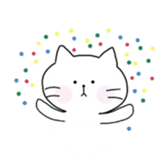 White cat Mimiko sticker #4586788