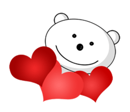 a very cut white bear sticker #4588997