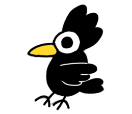 expressionless crow Car sticker #4589194