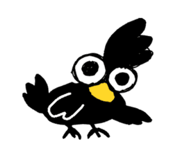 expressionless crow Car sticker #4589195