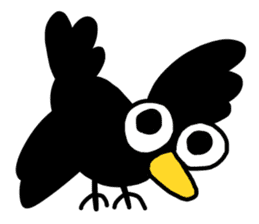 expressionless crow Car sticker #4589203