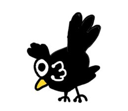 expressionless crow Car sticker #4589206