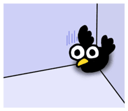 expressionless crow Car sticker #4589225