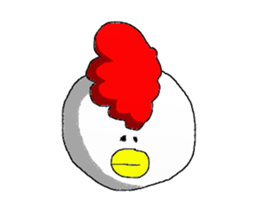 crazy chicken guy sticker #4591512