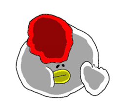 crazy chicken guy sticker #4591516