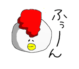 crazy chicken guy sticker #4591517