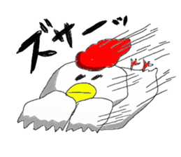 crazy chicken guy sticker #4591518