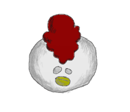 crazy chicken guy sticker #4591521
