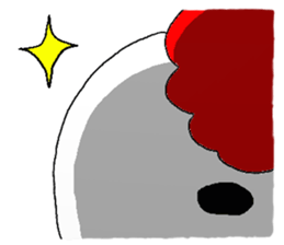 crazy chicken guy sticker #4591525