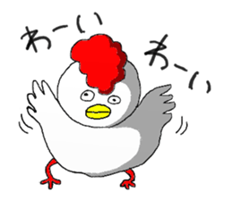 crazy chicken guy sticker #4591534