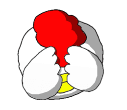 crazy chicken guy sticker #4591535