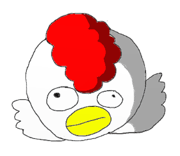 crazy chicken guy sticker #4591536