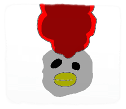 crazy chicken guy sticker #4591538