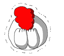 crazy chicken guy sticker #4591540