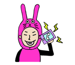Overbite Rabbit Man sticker #4591719