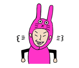 Overbite Rabbit Man sticker #4591720