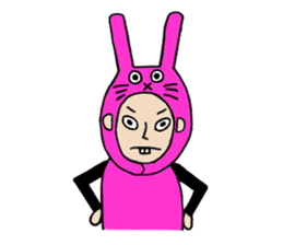 Overbite Rabbit Man sticker #4591721