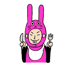 Overbite Rabbit Man sticker #4591727