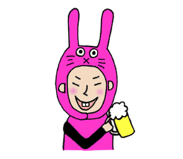 Overbite Rabbit Man sticker #4591730