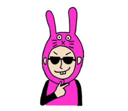 Overbite Rabbit Man sticker #4591738