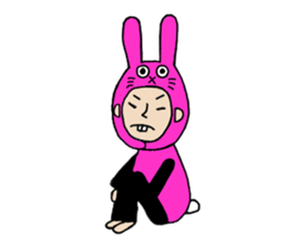 Overbite Rabbit Man sticker #4591741